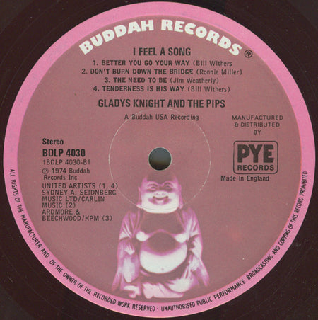 Gladys Knight & The Pips* : I Feel A Song (LP, Album)