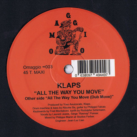 Klaps : All The Way You Move (12", RE)