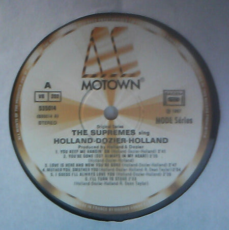 The Supremes : The Supremes Sing Holland-Dozier-Holland (LP, Album, RE)