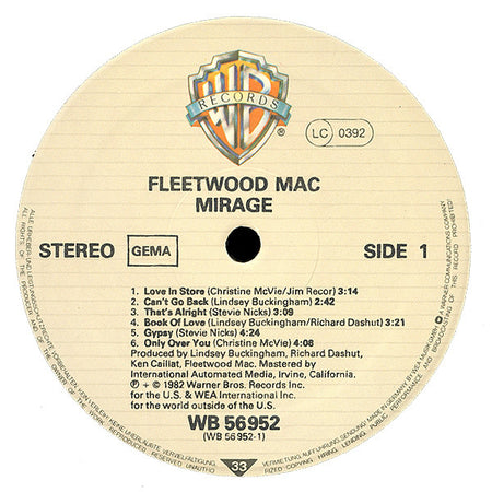 Fleetwood Mac : Mirage (LP, Album)