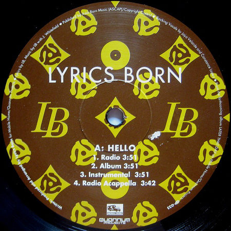 Lyrics Born : Hello / One Session (12")