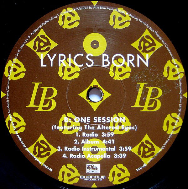 Lyrics Born : Hello / One Session (12")