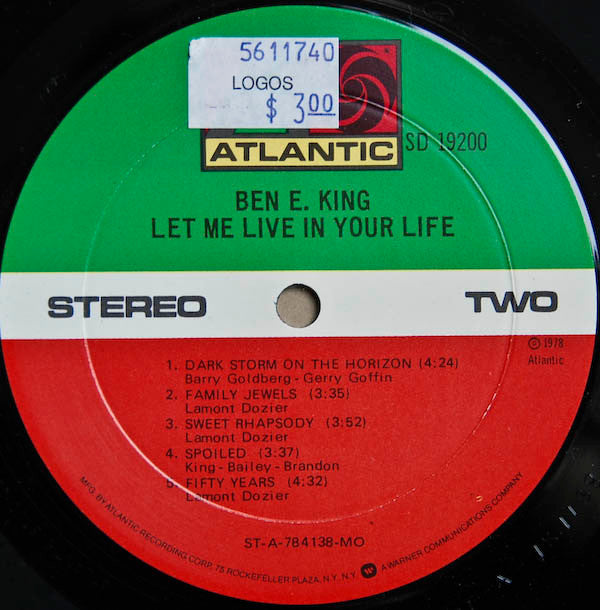 Ben E. King : Let Me Live In Your Life (LP, Album, Mon)