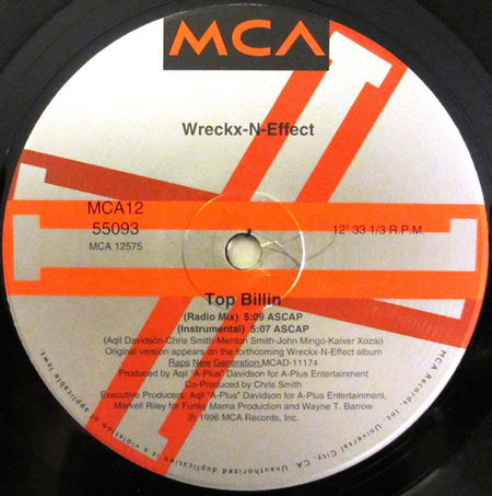 Wrecks-N-Effect : Top Billin (12", Single)