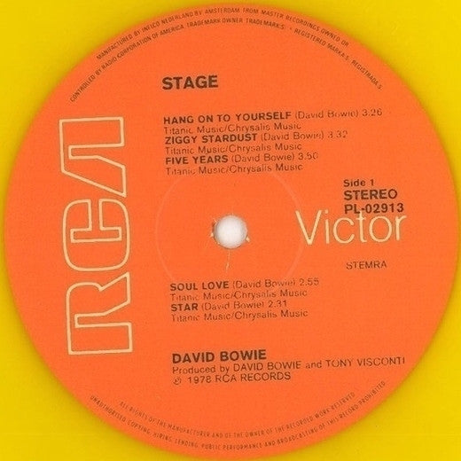 David Bowie : Stage (2xLP, Album, Ltd, Yel)