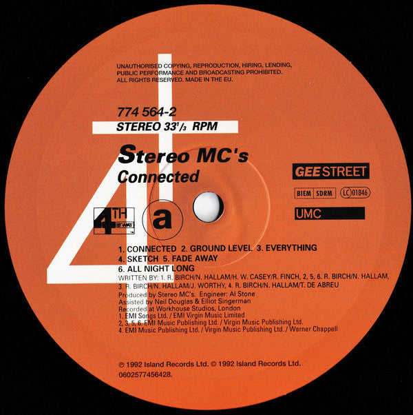 Stereo MC's : Connected (LP, Album, RE, 180)