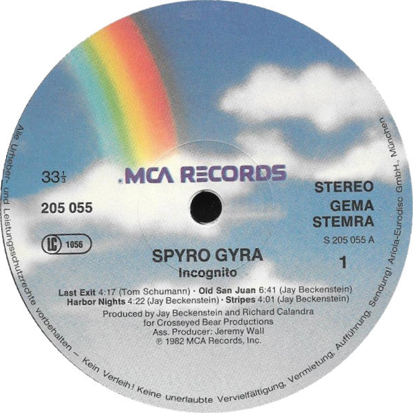 Spyro Gyra : Incognito (LP, Album)