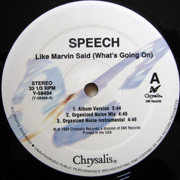 Speech : Like Marvin Said (What's Going On) (12")