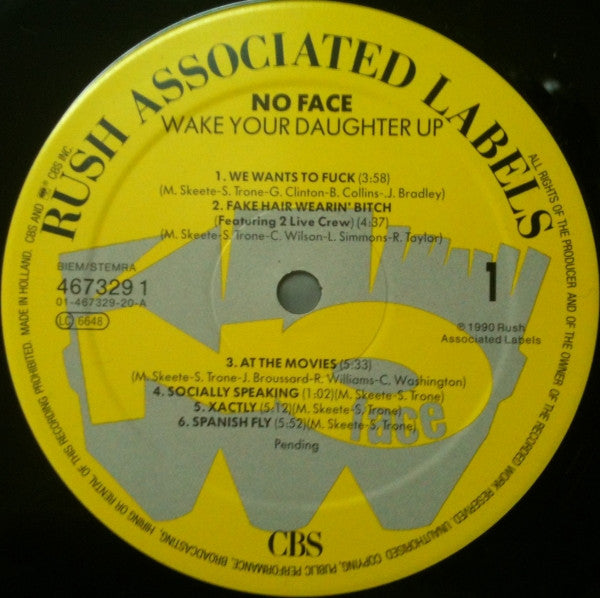 No Face (5) : Wake Your Daughter Up (LP, Album)