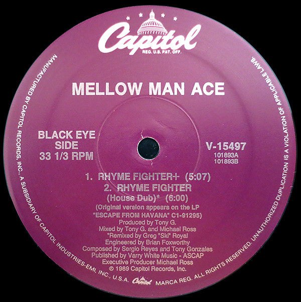 Mellow Man Ace : Rhyme Fighter (12", Single)