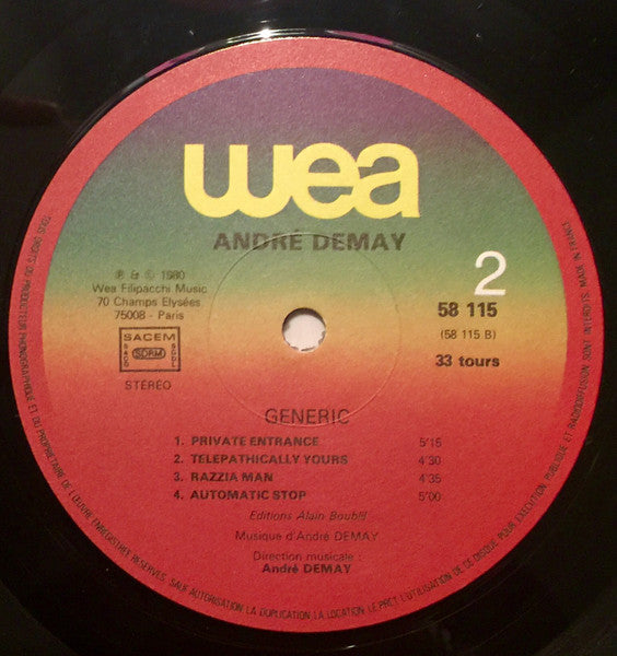 André Demay : Generic (LP)