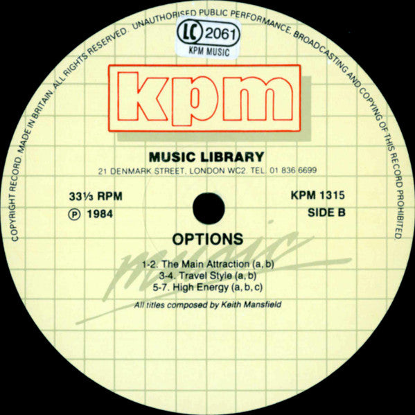 Keith Mansfield : Options (LP)