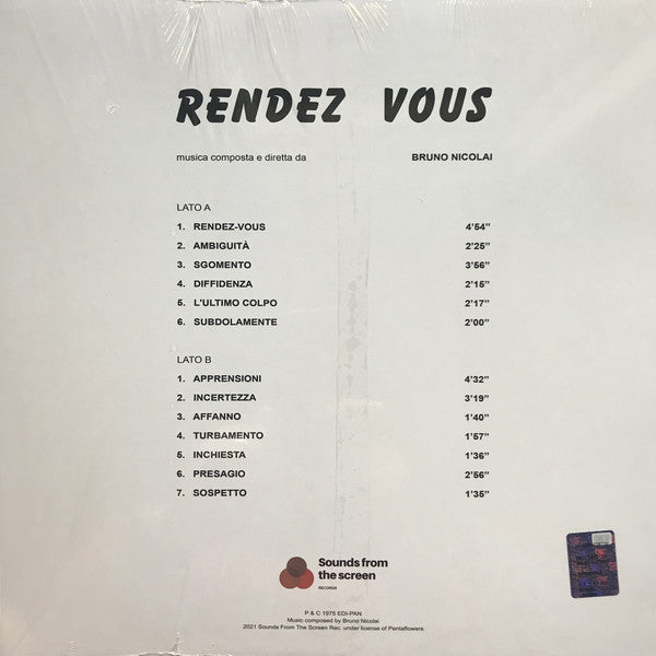 Bruno Nicolai : Rendez Vous (LP, Album, RE)