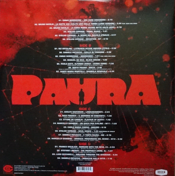 Various : Paura (A Collection Of Italian Horror Sounds From The Cam Sugar Archive) (2xLP, Album, Comp, Gat)