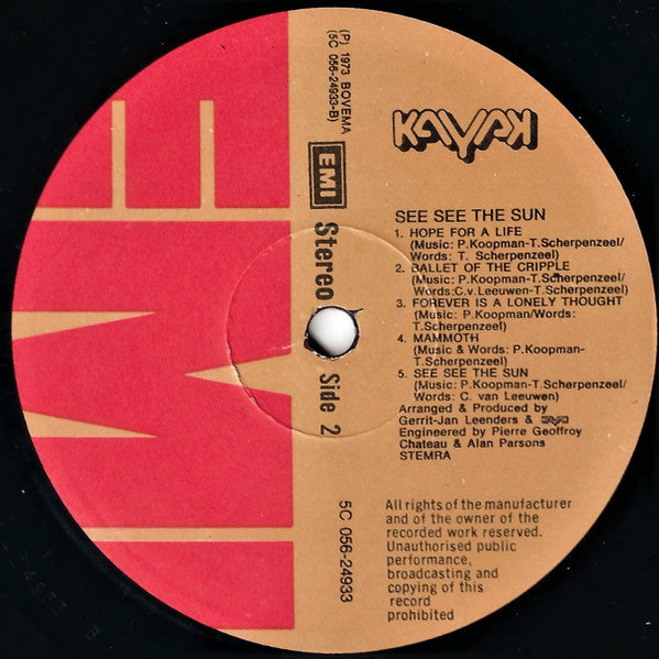 Kayak : See See The Sun (LP, Album)