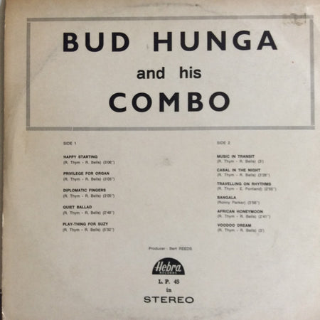 Bud Hunga And His Combo : Bud Hunga And His Diplomatic Music (LP, Album)