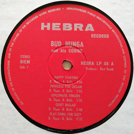 Bud Hunga And His Combo : Bud Hunga And His Diplomatic Music (LP, Album)