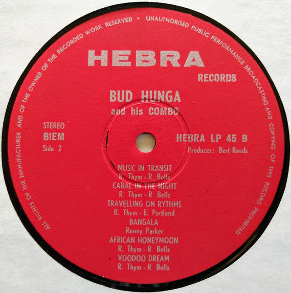 Bud Hunga And His Combo : Bud Hunga And His Diplomatic Music (LP, Album)