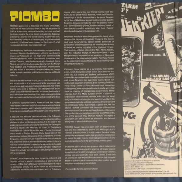 Various : Piombo - Italian Crime Soundtracks From The Years Of Lead (1973-1981) (2xLP, Comp)