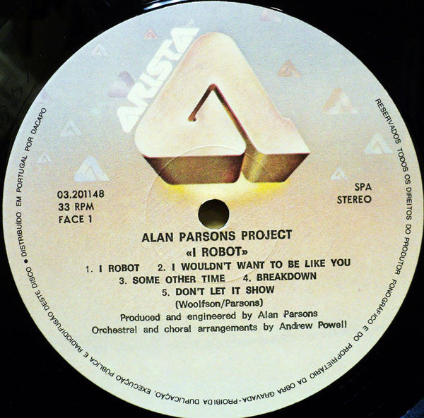 The Alan Parsons Project : I Robot (LP, Album, RE, Gat)