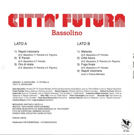 Bassolino* : Citta' Futura (LP, Album, Mono)