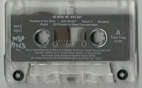 Gang Starr : No More Mr. Nice Guy (Cass, Album)