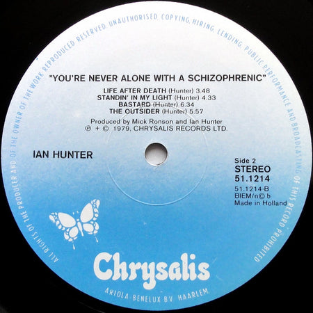 Ian Hunter : You're Never Alone With A Schizophrenic (LP, Album)