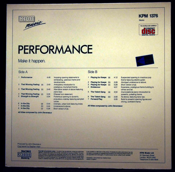 John Devereaux : Performance (LP)