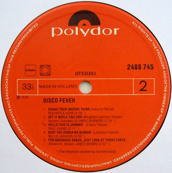 Various : Disco Fever (LP, Comp)