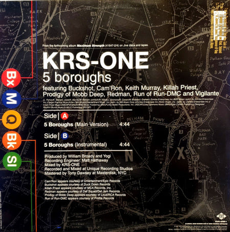 KRS-One : 5 Boroughs (12", Single)