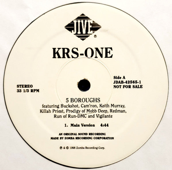 KRS-One : 5 Boroughs (12", Single)