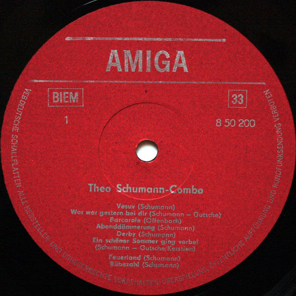 Theo Schumann Combo : Theo Schumann Combo (LP, Album, Mono)