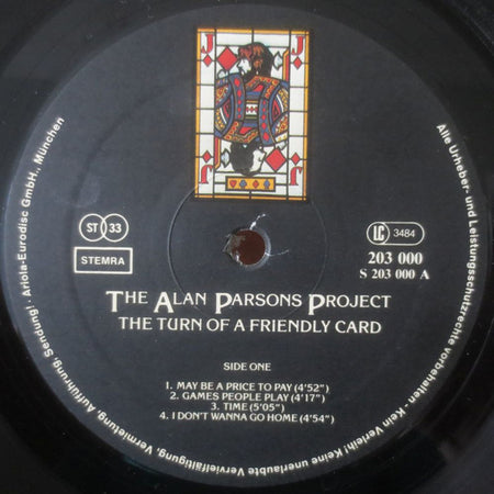 The Alan Parsons Project : The Turn Of A Friendly Card (LP, Album)