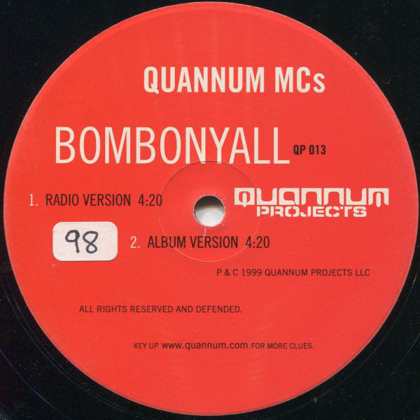 Quannum MCs* : Bombonyall (12", Single)