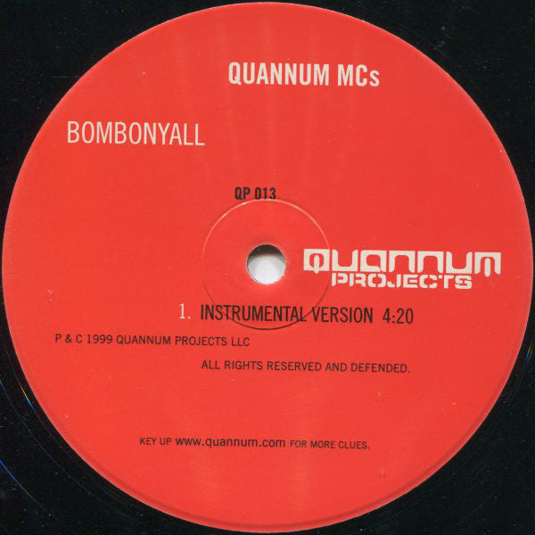 Quannum MCs* : Bombonyall (12", Single)