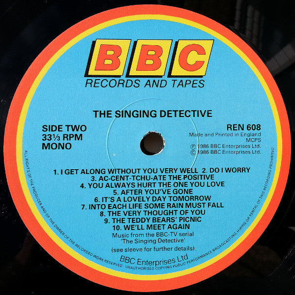 Various : The Singing Detective: Music From The BBC TV Serial (LP, Album, Comp, Mono)