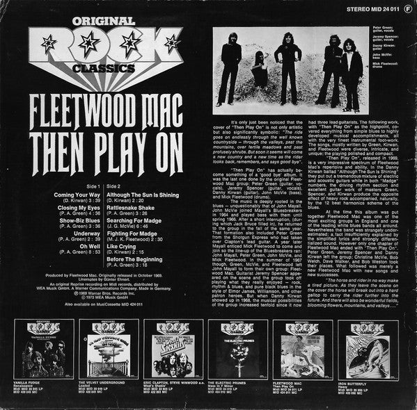 Fleetwood Mac : Then Play On (LP, Album, RE)