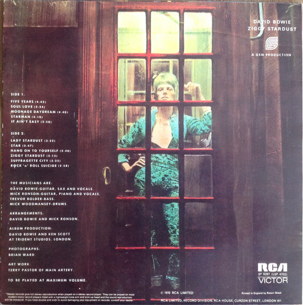 David Bowie : The Rise And Fall Of Ziggy Stardust And The Spiders From Mars (LP, Album)