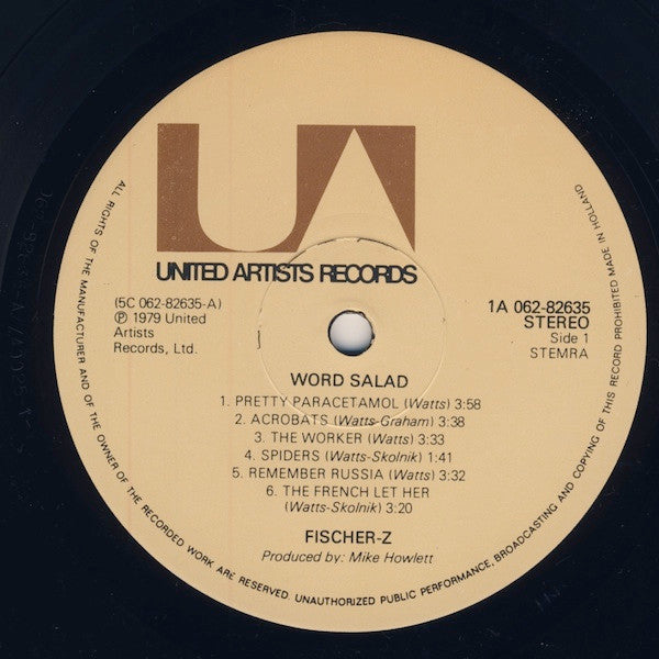 Fischer-Z : Word Salad (LP, Album)