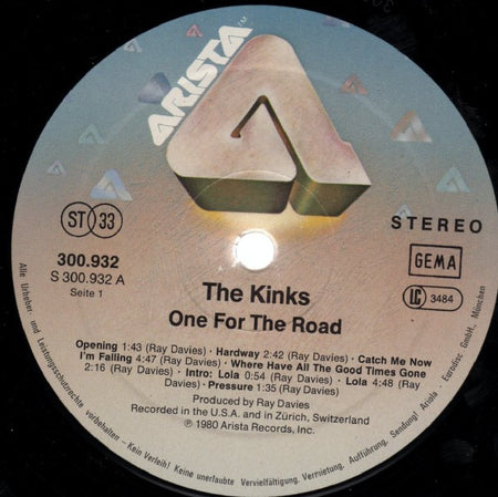 The Kinks : One For The Road (2xLP, Album)