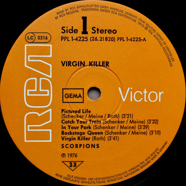 Scorpions : Virgin Killer (LP, Album)