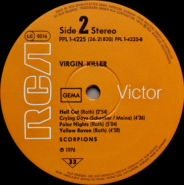 Scorpions : Virgin Killer (LP, Album)