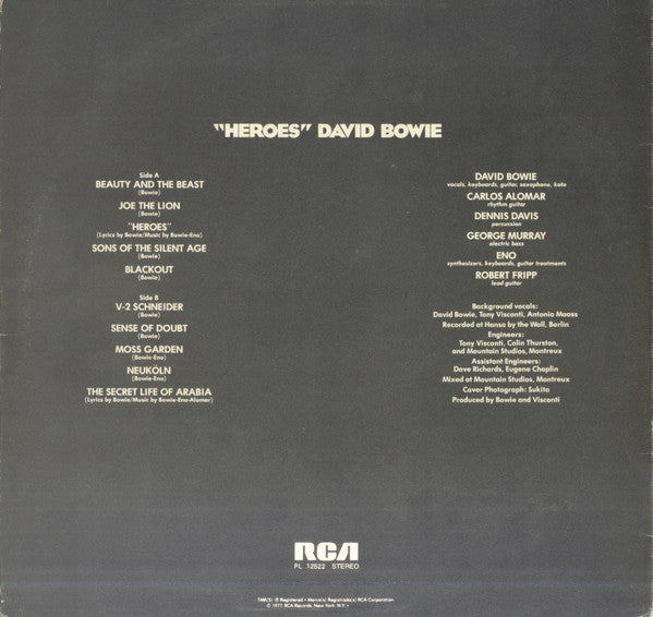 David Bowie : "Heroes" (LP, Album, Promo)