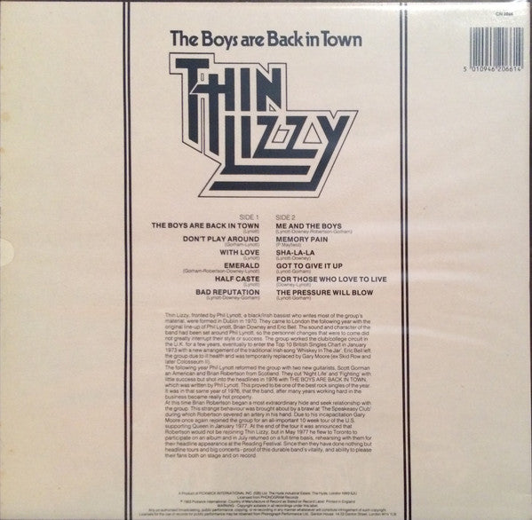 Thin Lizzy : The Boys Are Back In Town (LP, Comp)