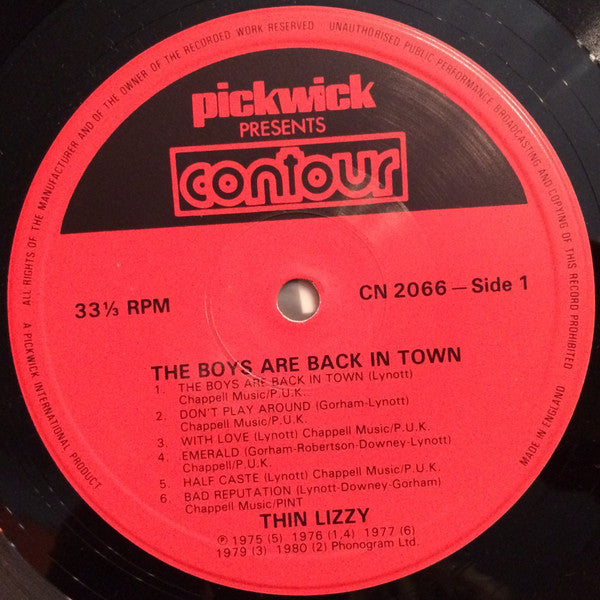 Thin Lizzy : The Boys Are Back In Town (LP, Comp)