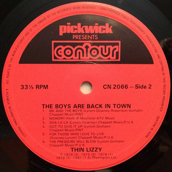 Thin Lizzy : The Boys Are Back In Town (LP, Comp)