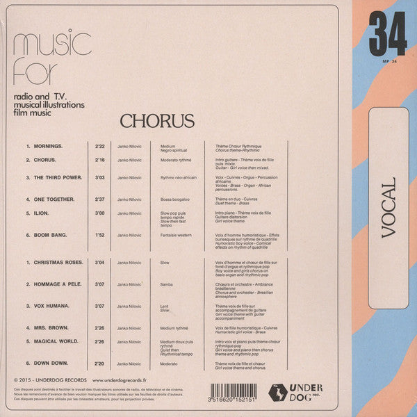 Janko Nilovic : Chorus (LP, RE, RM)