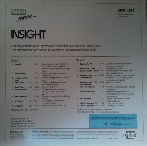 Tony Hymas / Stan Sulzmann : Insight (LP)