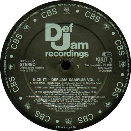 Various : Kick It! (The Def Jam Sampler Volume One) (LP, Smplr)