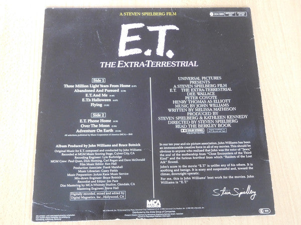 John Williams (4) : E.T. The Extra-Terrestrial (Music From The Original Motion Picture Soundtrack) (LP, Album)